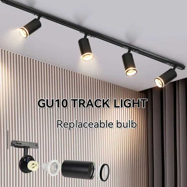 GU10 Track Light 110v 220v Set Led Track Lamp Replaceable Bulb Led Spotlight for Clothing Shop Store Home Decor Lighting FixtureCL240730