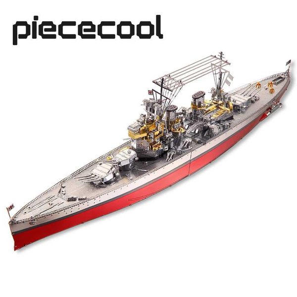 Piececool 3D Metal Puzzles Jigsaw- Battleship Hms Prince Of Wales DIY Model Building Kits Toys for Adults Birthday Gifts Z241123