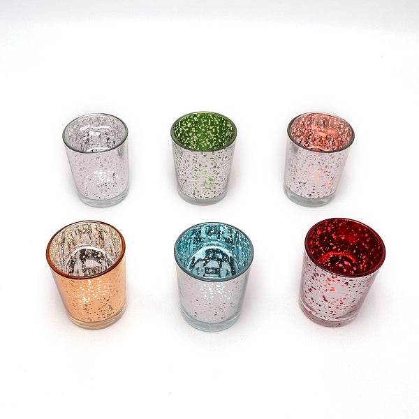 Placage étoiles points modèle bougeoir en verre