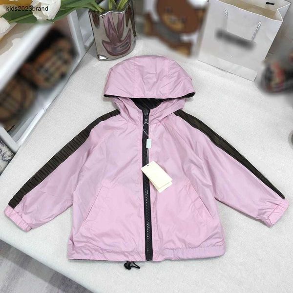 New baby coat Double sided use boys jackets kids designer clothes Size 100-160 CM hooded girls Outerwear 24April