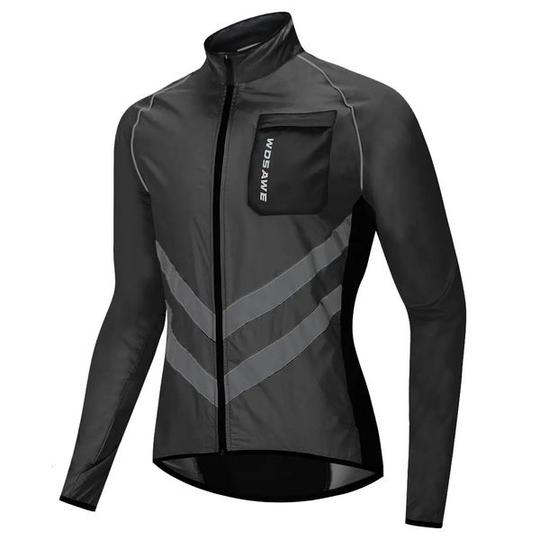 Men Cycling Windbreaker Long Jersey Lightweight Windproof Jacket Water Repellent Bicycle MTB Road Bike Clothing 241225
