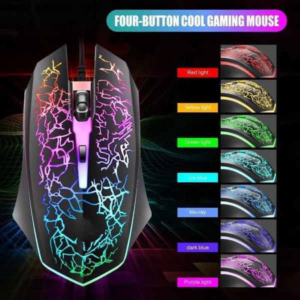 ITLY D620 Ergonomic Wired Gaming Mouse USB Computer Mouse Lighting Mause Gamer Mouse 4 Button LED Silent Mice for PC LaptopLX241024