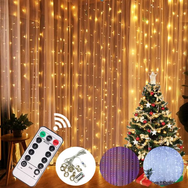 Blanket Christmas Decorations Ornament LED Fairy String Curtain Lights Garland Festoon Decor for Home Year Xmas Navidad 231120