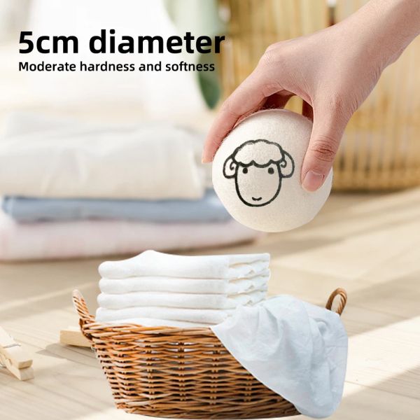 1-2-4-6 Pcs Reusable Wool Dryer Balls Household Drying Clothes Washer Softener Laundry Ball Dryer Washing Machine Accessories