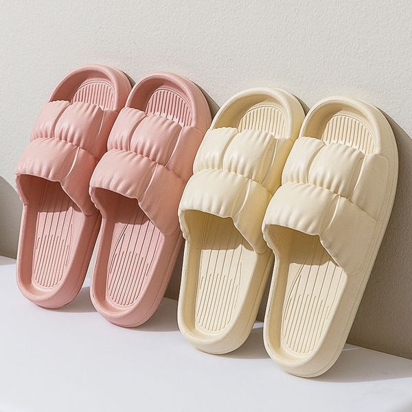 Women Platform Cloud Slippers Bathroom Home Slippers Non-slip Flip Flops Sandals Couples Fashion Soft Sole EVA Indoor Slides