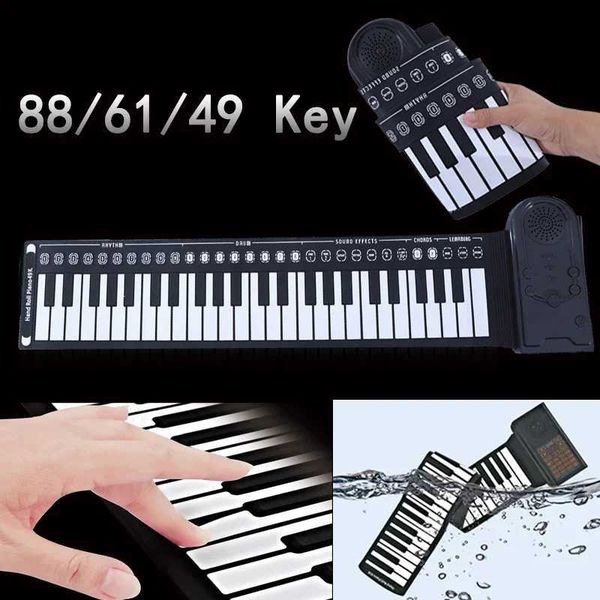 Keyboards Piano Baby Music Sound Toys Electronic Handroll Piano 49 61 88 Key Beginner Keyboard Instrument Childrens Learning Toys Childrens