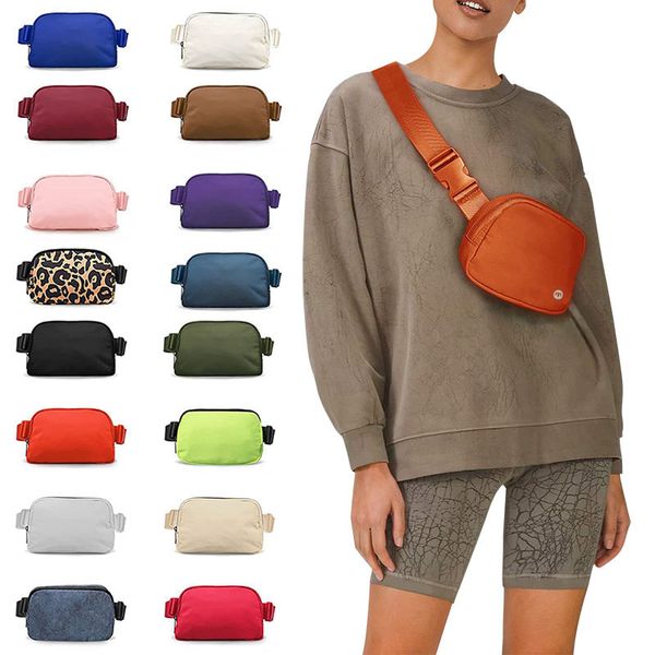 Outdoor Bags Women Men Waistpacks Gym Elastic Adjustable Strap Zipper Yoga Bag Waterproof Diagonal Hanging Bag