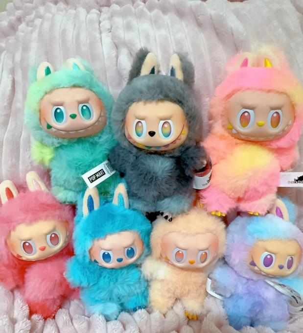 V1 V2 V3 New Arrival POP MART LABUBU Macaron Vinyl Base Series Blind Box Character Tide Game Plush Toy Keychain Pendant T250324