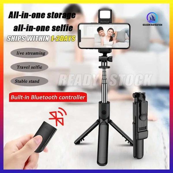 710MM Cell Phone Selfie Stick Bluetooth Portable All-in-One Tripod for Live Streaming Selfies Live Selfie 360 Rotation Y240813
