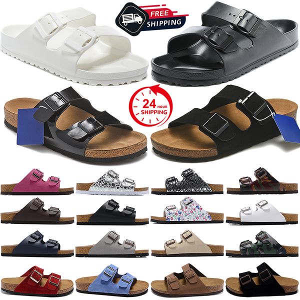 free shipping clogs designer slippers birkinstocksandals slides shoes black white blue leather suede mules birkentocks clog mens sandles san