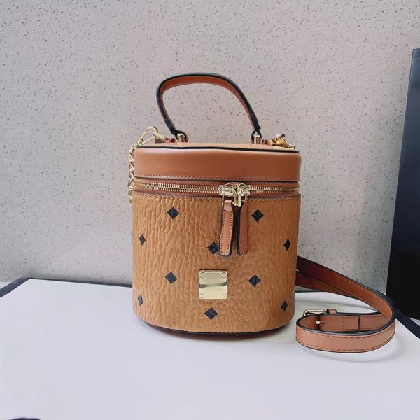 Mcmm Bag Designer Top Quality Camera Half Moon Leather Luxury Bucket Cosmetic Gym Shopping Travelling Shoulder Womens Handbag Clutch Bag Cro