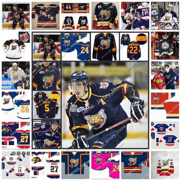 Hockey Jerseys Hockey Jerseys 2022 Custom OHL Barrie Colts Stitched Hockey Jersey 55 Brandt Clarke 22 Luke Bignell 19 Jason Willms 10 Justin