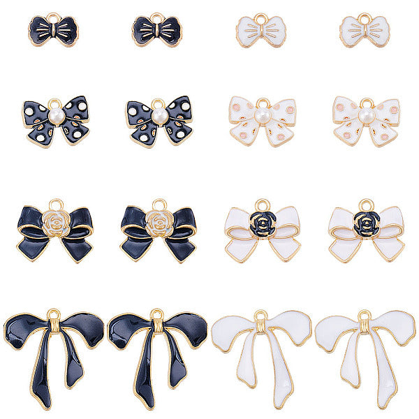 48pcs 8 Arten Legierungs-Emaille-Charms