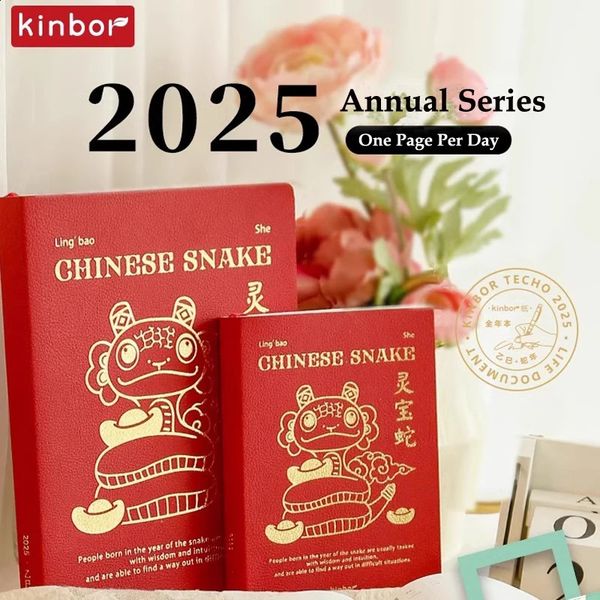 Kinbor Whole Year A6 A5 Journal Notebook Yearly Week Planner Daily Diary Calendar Time Organizer Goals Setting Schedule 250120