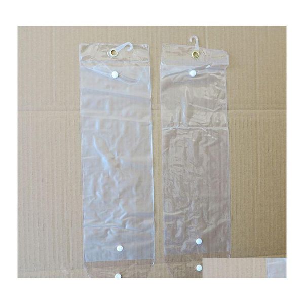 Packing Bags Hair Extensions Pvc Plastic Package Bags Packing With Pothhook 1226Inch For Wefts Tape Button Drop Delivery Office Scho Dhoim