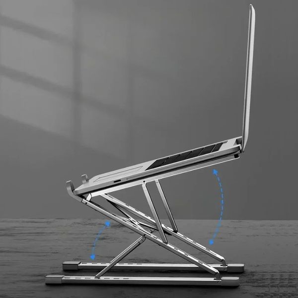 Laptop Stand: Foldable Aluminum Adjustable Computer-Tablet-Notebook Table Holder for Heat Dissipation