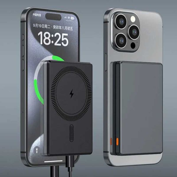 High Quality 5000mAh magnetic wireless power pack PD20W fast charger USB Type-c Poverbank suitable for iPhone 16 15 14 13 12 11 X Mini Plus