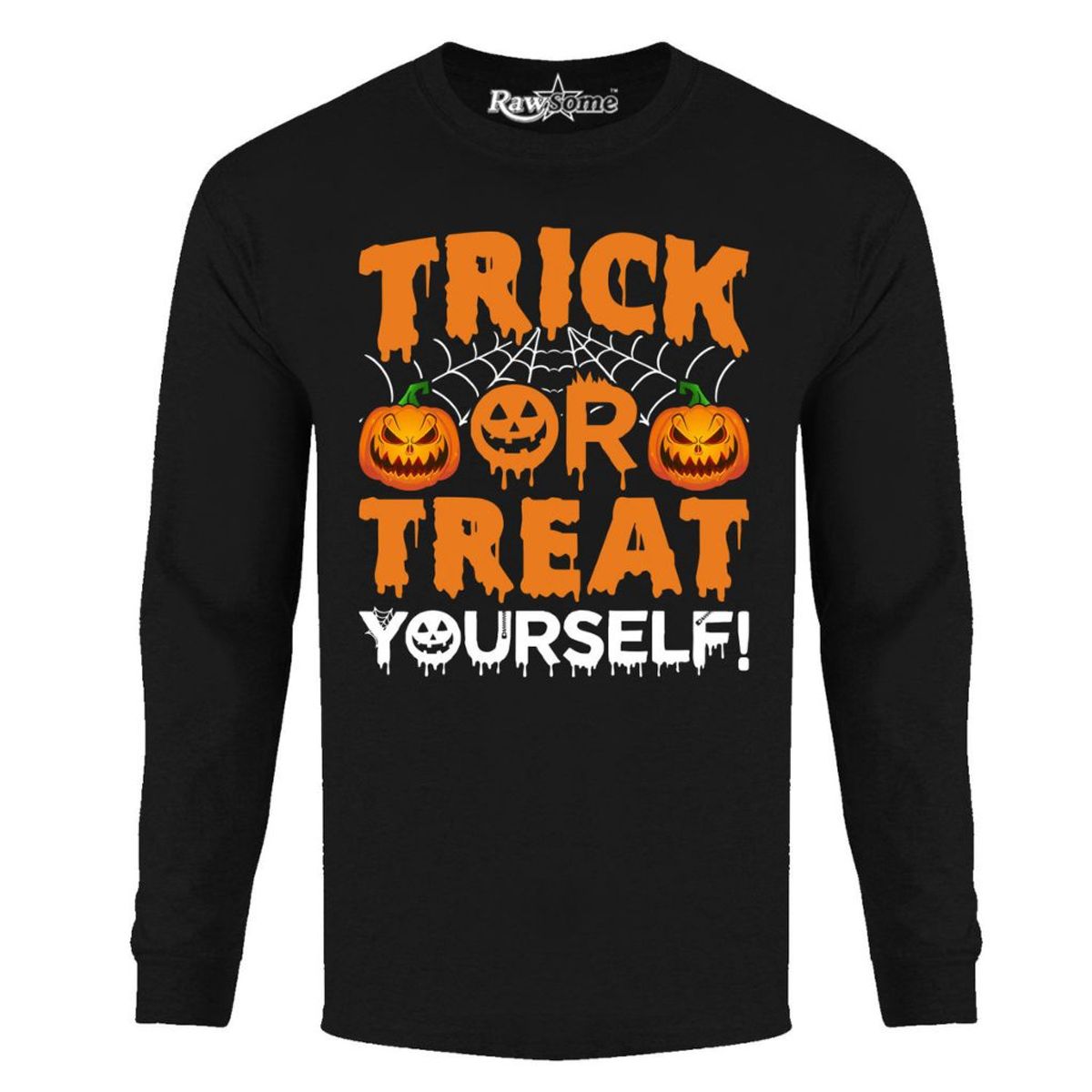 Men's Creepy Halloween Long Sleeve Shirt - Medium - Trick or Treat Yourself