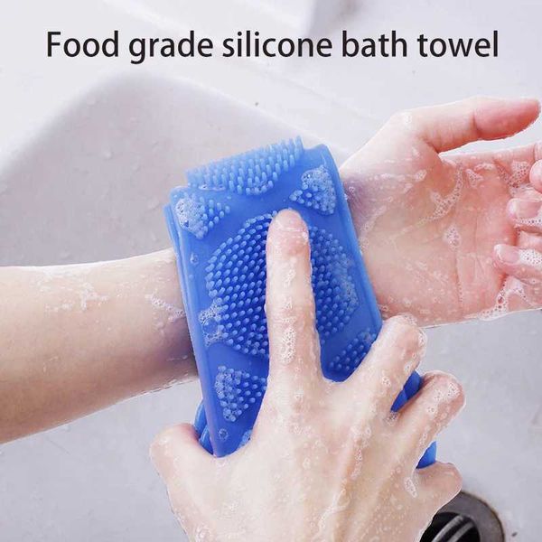 Silicone back washer used for showering the body B back washer with handle suitable for men and warm deep cleaning and massaging the skin Y2