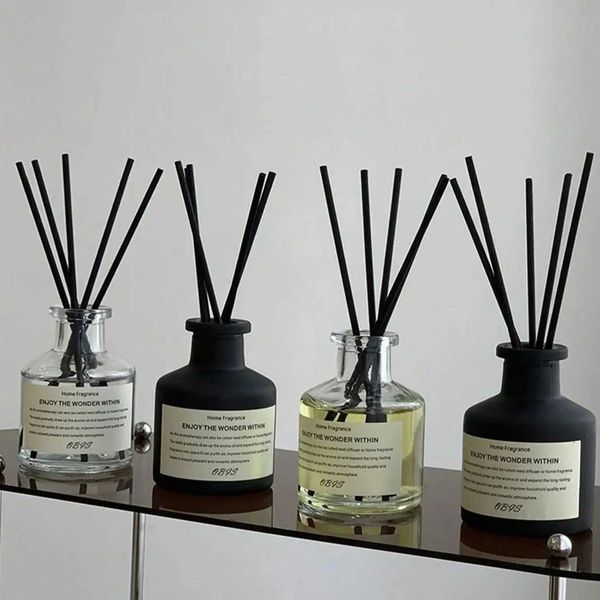 Scented Candle 50ml Aromatherapy essential oil Flameless Freesia jasmine scented water with Reed diffuser stick household air freshener deco