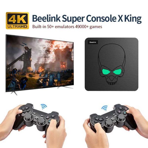 Kinhank Super Console X King Video Game Console Built-in 88000+ Games for PSP-PS1-DC-SS-N64-MAME Android 9.0 EmuELEC 4.5 Y240808