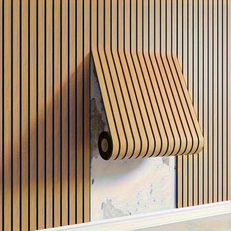 Self-Adhesive 3D Wood Grain Wall Panel SXP Vinyl Peel and Stick Wallpaper for Wall Ceilings Partitions with Curved Edges Shape R250630