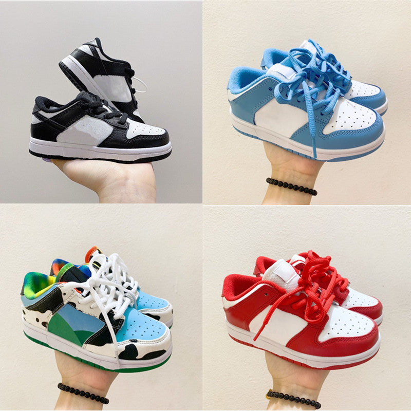 Kids Shoes Sb Low Dunks Designer Sneakers Dunke Baby Shoe Retro Black Panda Kid Youth Trainers Toddler Infants First Walkers Triple Pink
