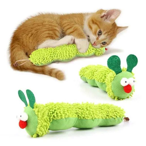2025 interactive Pet Toy Cats Self-Pleasure Caterpillar Shape Plush Cat Toy with Catnip Z250208