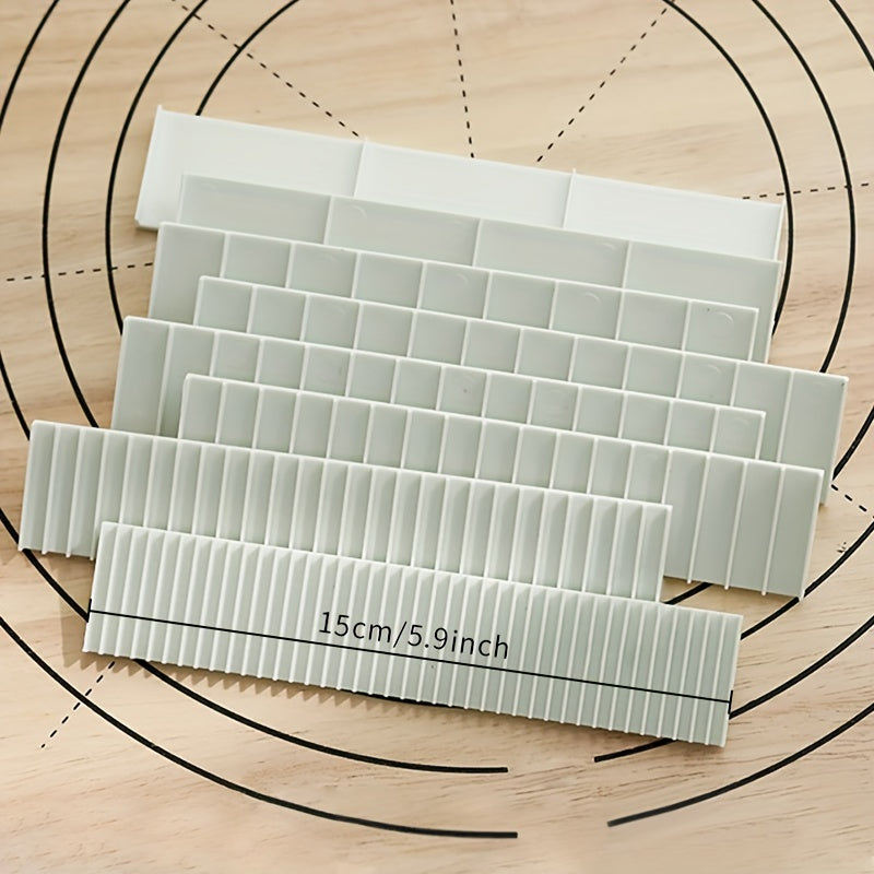 TEMU 1pc Abs Baking Scale Ruler For , Dough Cutter, Biscuit Measuring Tool, Food-safe Baking Gadget