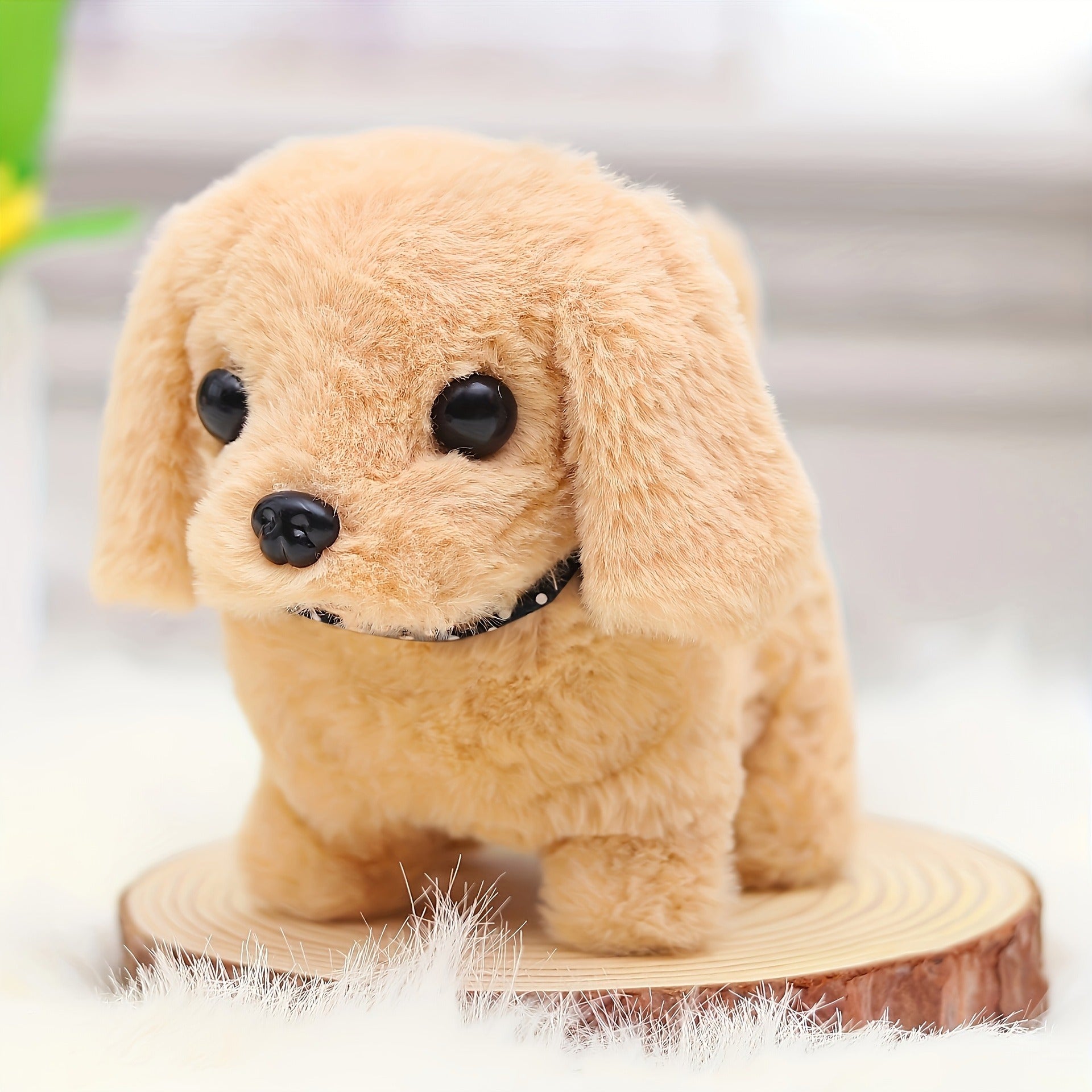 TEMU 2025 Pet Electronic Dog Toy, It Can Run And Bark, Move Back And , Interactive Toy Electronic Stuffed Dog, Birthday Gift