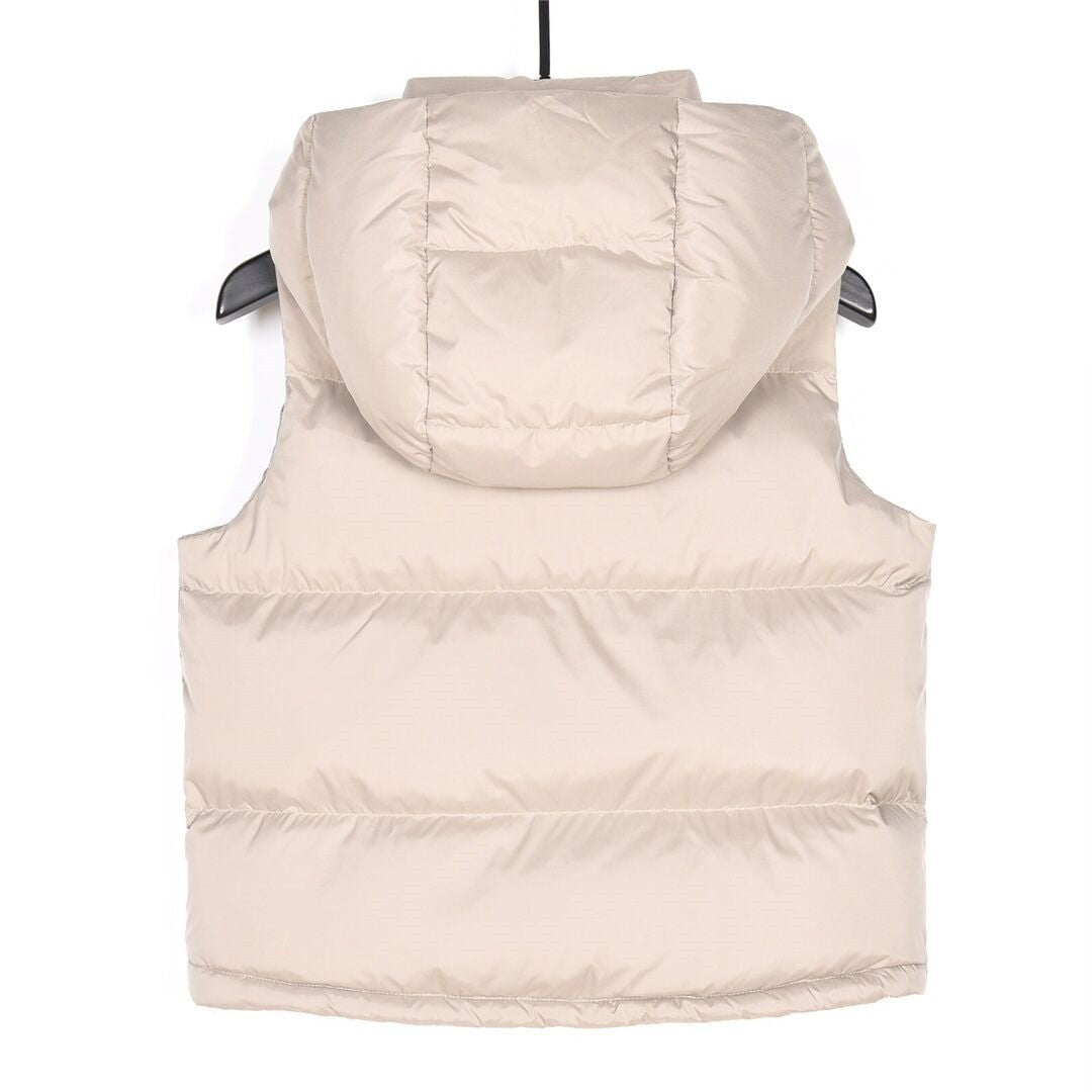 Women&#039;s Vests Wunder Puff Hooded Black Womens White Down Sleeveless Waistcoat Violet windcheater Stand Collar Garment Jacket Vest Lady Q240624