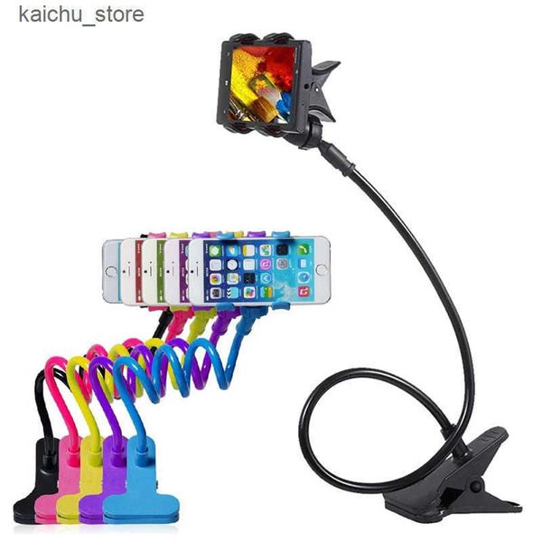 Mounts Holders Universal Mobile Holder Flexible Lazy Adjustable Cell Phone Clip Home Bed Desktop Mount Bracket All Smartphone Stand J241217