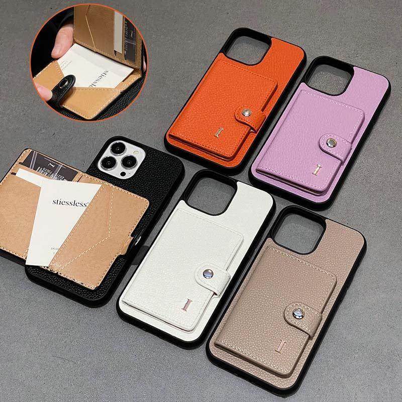 Designer Leather Wallet Phone Cases For iPhone 16 Pro Max 15 Plus 14 13 12 11 Fashion Back Cover Case Card Holder Pocket Purse Shell