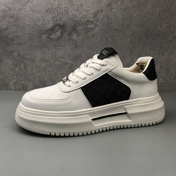 Style Dress European Party Wedding Shoes Breathable Two tone Lace Up Trainers Fashion Student Sneakes Vulcanized Driving