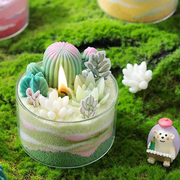 Candle KitCactus Succents DIY Handmade Scented Candles Can Used To Make Candles ScentedGreat For Beginner Christmas GiftsT250116