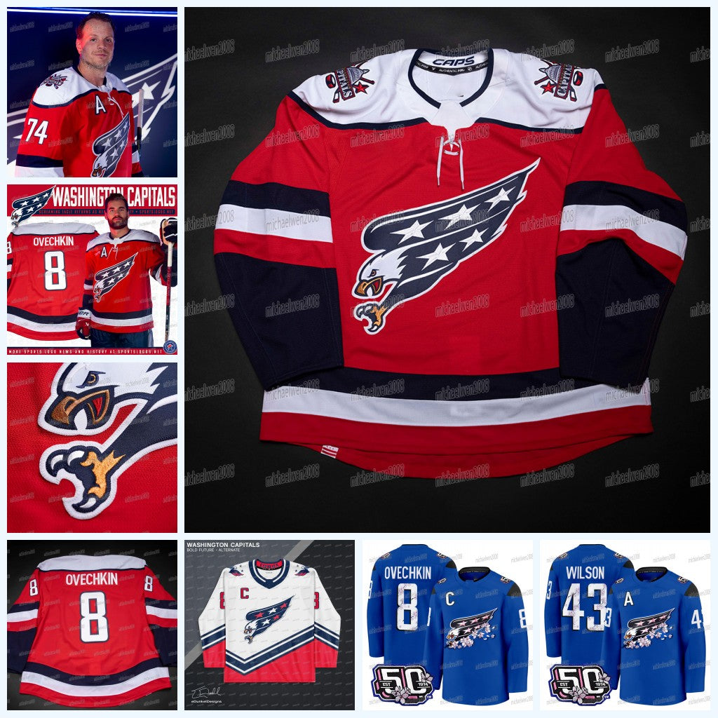 Washingtons Capital 2025-26 Third Hockey Jersey Alex Ovechkin Tom Wilson John Carlson Jakob Chychrun Backstrom Strome McMichael Pierre-Luc Dubois Cu