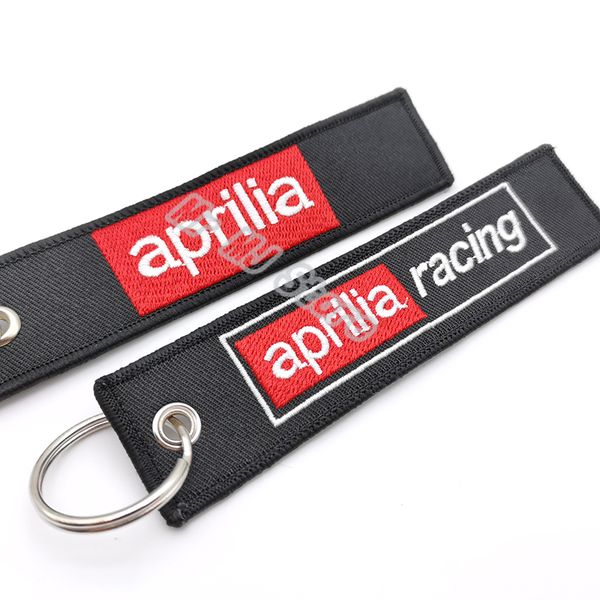 New Hot 2 Sides Exquisite embroidery Motorcycle keyring For Aprilia Racing GPR RS125 RS250 RSV4 Universal KeyChain Accessories