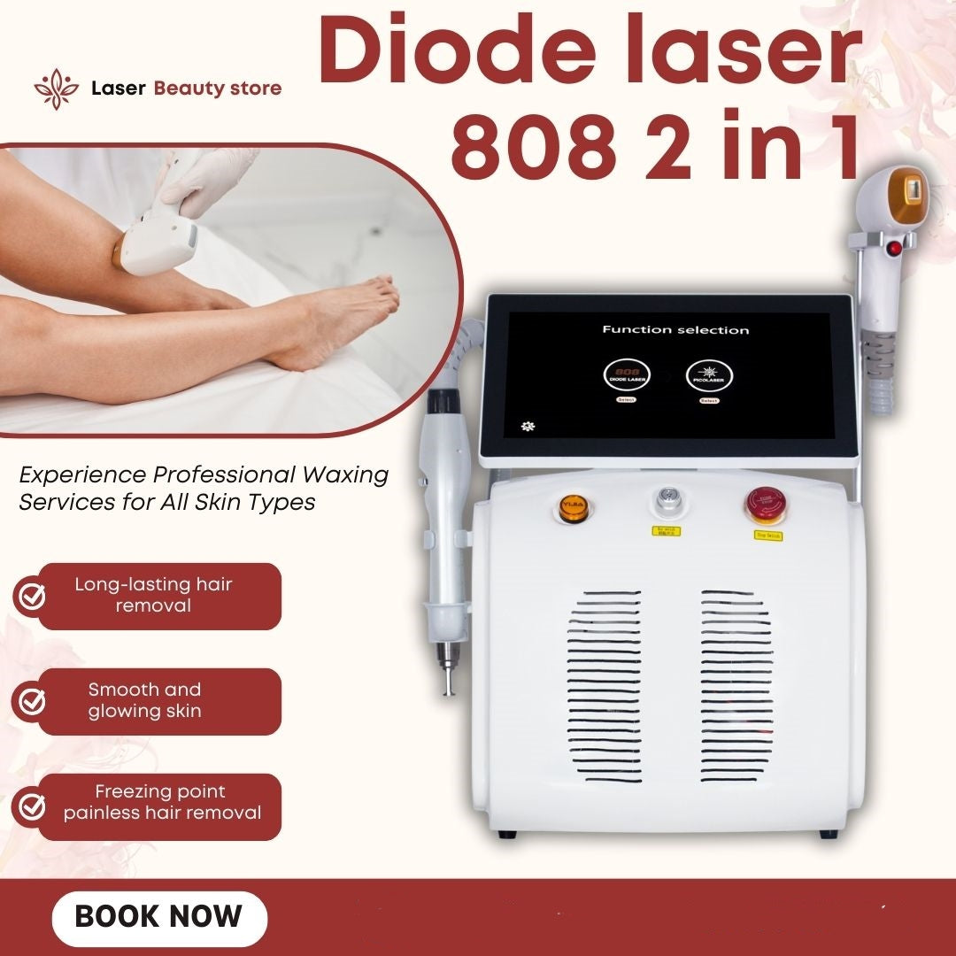 2 in 1 Diode and Picosecond 808NM Hair Removal Machine With 3 Wavelength Tattoo Removal Epilator Equipment 755nm 808nm 1064nm