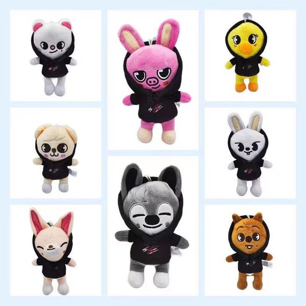 Spot cross-border new SKZOO plush toys with hats, street children Leeknow Hyunjin gift