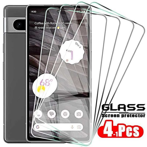Cell Phone Screen Protectors 4-1Pcs Tempered Glass on For Google 7A 6a 5a 4a 5g 8 Pro Screen Protector Glass for Pixel 7 6 5 4 A Safety Prot