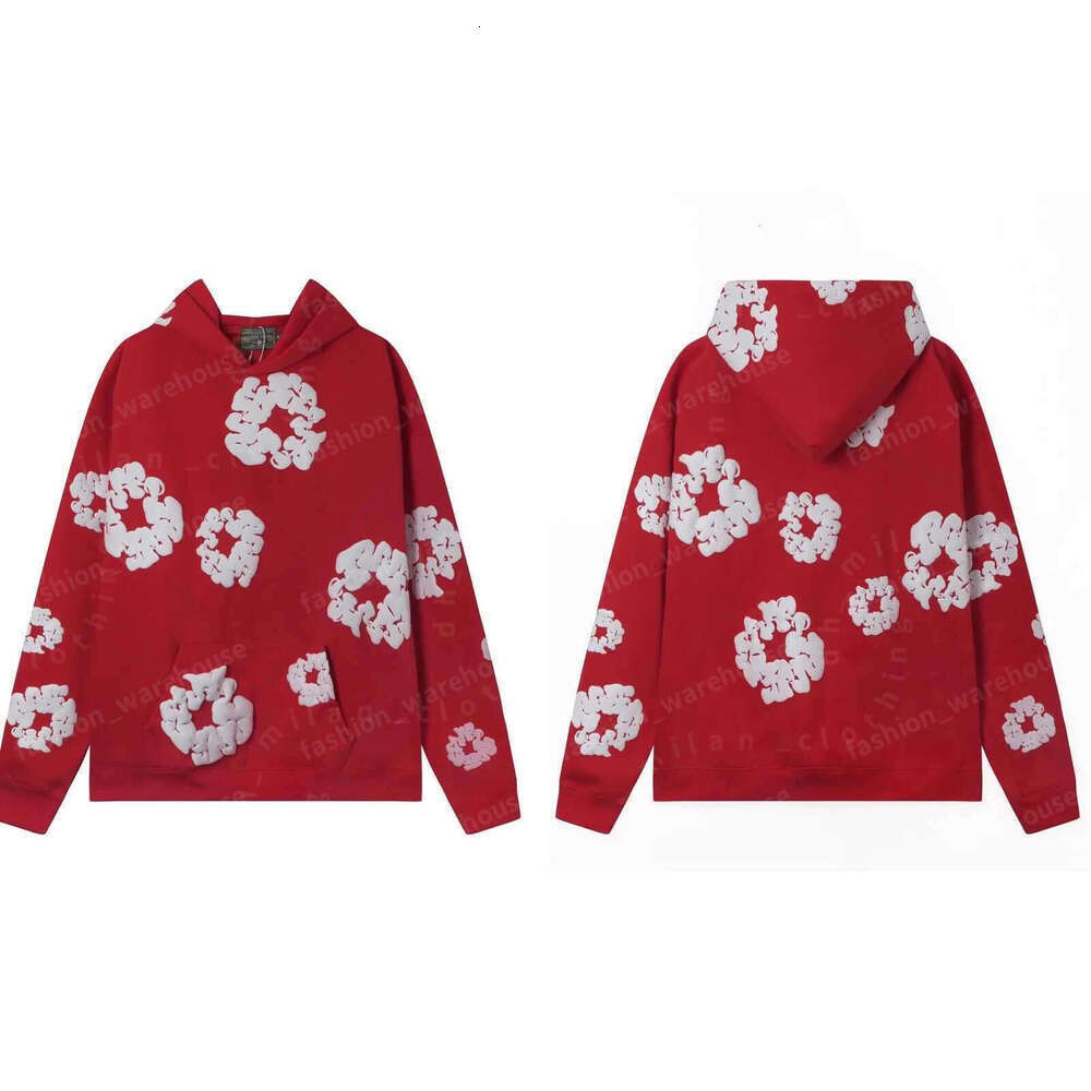 Denim Hoodie Womens Hoodies Flower Hoodie Designer Sweatshirts Pullover Sweatsuit Loose Hip Hop Jogger Tracksuit Sportwear Pants Tracksuits