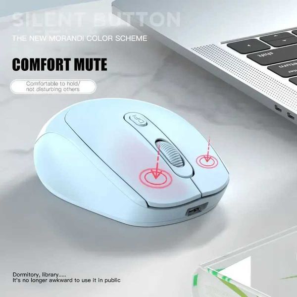 Mice USB 2.4G Wireless Mouse Rechargeable Bluetooth 5.2 Dual Mode 1600DPI for Desktop PC Notebook Laptop Gaming H241122UN3I