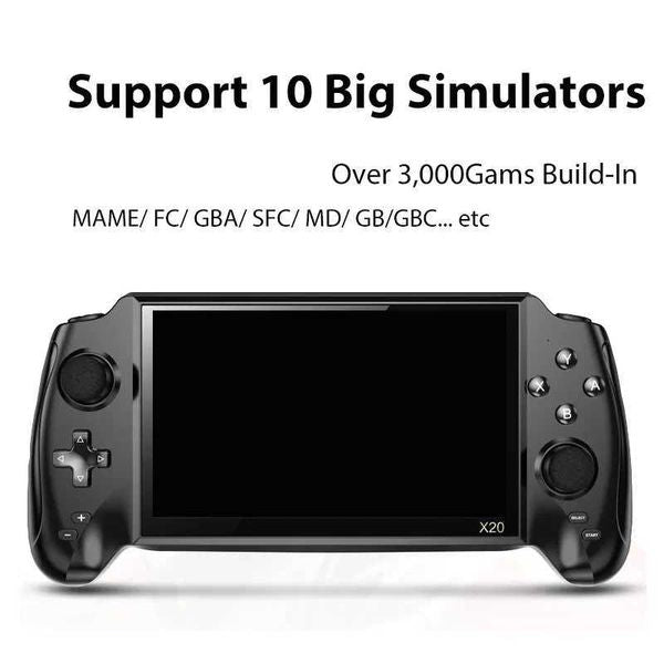 Popular POWKIDDY X20 7.0-inch HD Sn Console with 3000 Games Portable Retro Handheld Video Game Gift Y241109