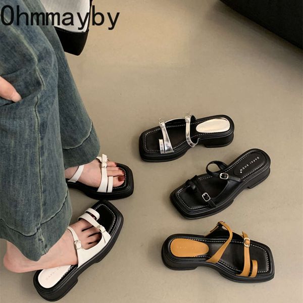 2024 Summer Platform Women Slipper Fashion Clip Toe Slip On Wedges Heel Slides Ladies Elegant Beach Sandal Shoes dhshoesc