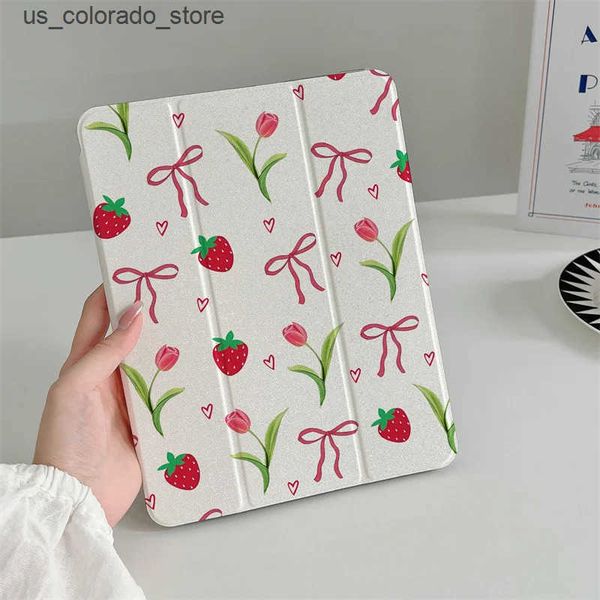 Tablet PC Cases Bags Cute Bow Flower Box for iPad Air 2024 11 inch Air 5-4 10.9 iPad 5-6-7-8-9 Gen 9.7 Air 3 10.2-10.5 inch Mini 6-5-4 Soft