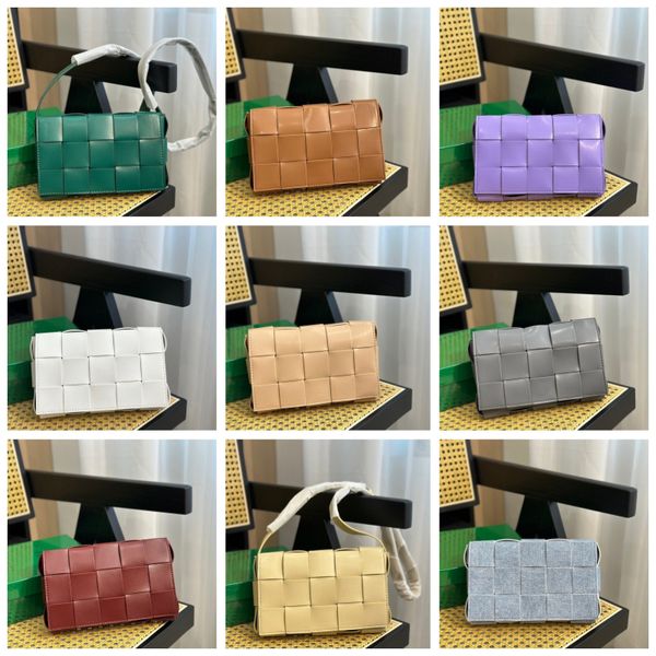 Designer CASSETTE Mirror Quality Women Cassette Cross-body Bag Intreccio Lambskin Leather Bags Black Brown Handbag Bottega Fashion Party Wed