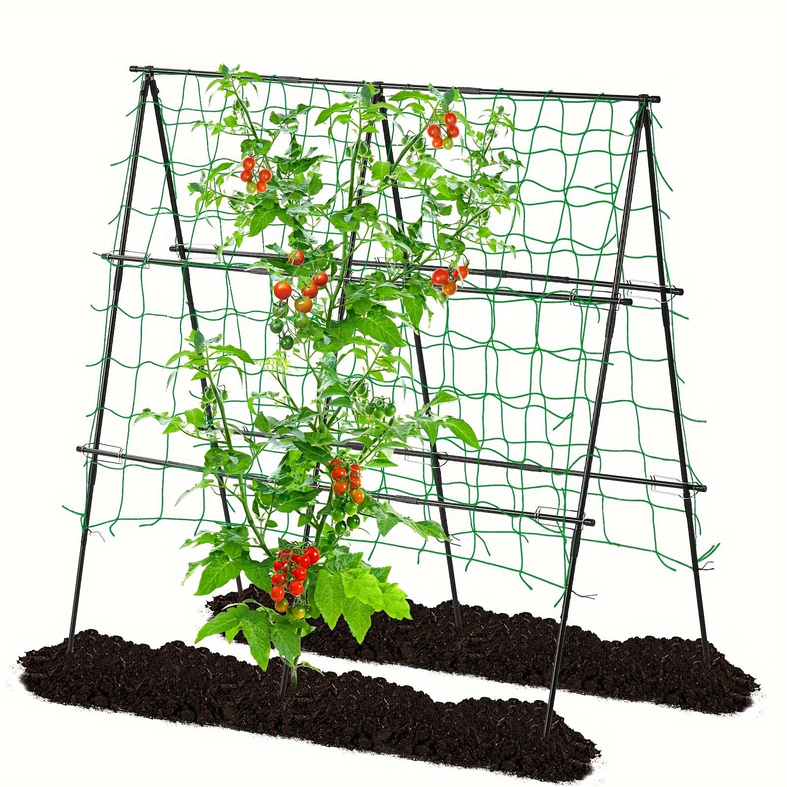 TEMU 47 Inch Trellis For Climbing Plants Outdoor, Garden Trellis For Raised Garden Grow Support With Plant Support Clips, Grow Support For Cucumber,