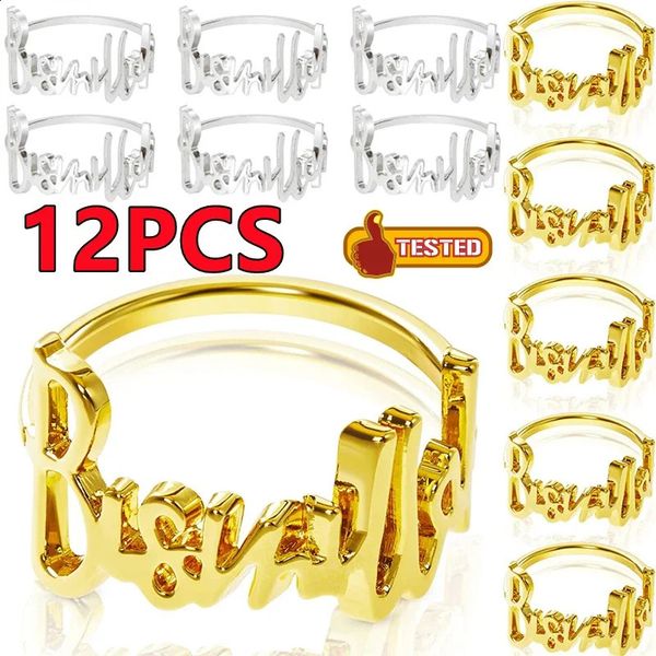 126 pieces olloy blessing napkins rings Eid al Fitr Mubarak Muslim Ramadan Karim dining table holders wedding party decorations 240819