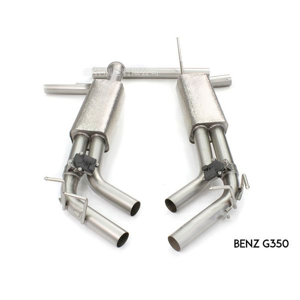Frosted Stainless Steel Muffler Valve For Mercedes Benz G350 20- 21 2.0T Mid Tailpipe Exhaust Cat-back System Catback Accessories