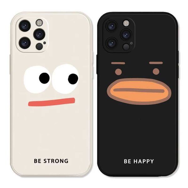 Cell Phone Cases Funny Couple Catoon Phone Cover For iPhone 11 12 13 14 15 16 Pro Max X XR XS Max 14 16 Plus Cute Candy color Soft Silicone